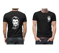 Générique t-Shirt djmh personnalisé Humour Cadeaux fête Chanteur Johnny Hallyday N027 (XL)