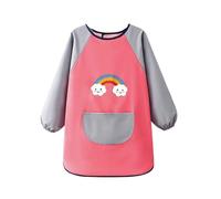Générique T-Shirt Enfant Personnalisé - Tablier de Peinture à Manches Longues pour Enfants Combinaison de Protection pour Artistes Facile à Porter et Lavable (Grey L110-130)