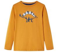 Générique T-Shirt Enfants à Manches Longues Ocre foncé 116,Hauts pour Enfants,0.19KG-12856