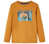 Générique T-Shirt Enfants à Manches Longues Ocre foncé 92,Hauts pour Enfants,0.16KG-12944
