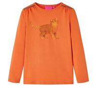 Générique T-Shirt Enfants à Manches Longues Orange brûlé 116,Hauts pour Enfants,0.18KG-14211