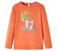 Générique T-Shirt Enfants à Manches Longues Orange brûlé 116,Hauts pour Enfants,0.19KG-13806