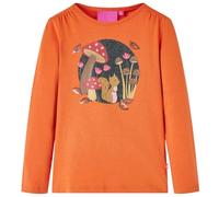Générique T-Shirt Enfants à Manches Longues Orange brûlé 128,Hauts pour Enfants,0.19KG-14157
