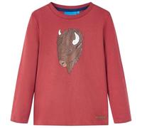 Générique T-Shirt Enfants à Manches Longues Rouge brûlé 104,Hauts pour Enfants,0.18KG-13000