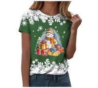 Générique T Shirt Féminin De Noël Coton Biologique T Shirt Féminin Souple Tendance Le Haut Confortable pour Une Soirée Cocooning en Hiver Ou Un Look Décontracté pour Noël
