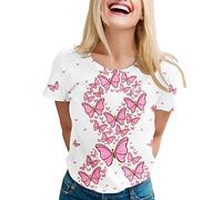 Générique T-Shirt Femme Cancer du Sein Octobre Rose - Ruban Rose Artistique et Symbolique - Vêtement de Solidarité et d'Espoir - Tendance 2025