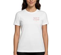 Générique T-Shirt Femme Équipe de la Mariée Cœur - EVJF - Tenue Groupe - Impression Française Premium - Coton Blanc Taille S