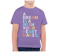 Générique T Shirt Fille,T-Shirt DéContracté à Manches Courtes Et Col Rond Imprimé pour Enfants, Mode RentréE Scolaire (Purple, 4-5 Years)