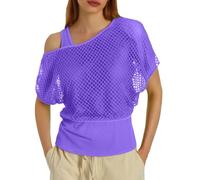 Générique T Shirt Fluo DéGuisement AnnéE 90 Deguisement Femme Annee 80,Kit Annee 80 Femme Accessoires Carnaval VêTements D'AéRobic FêTe ThèMe Ajuster Haut Resille