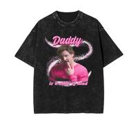 Générique T-Shirt Hip-hop Style Streetwear Imprimé Pedro Pascal Rétro Coupe Ample Et Décontractée Oversize (1 S)
