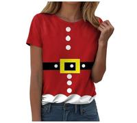 Générique T Shirt Hiver Coton Extensible Vêtement Confortable Agréable À Porter Élégant Le Haut Confortable pour Une Soirée Cocooning en Hiver Ou Un Look Décontracté pour Noël