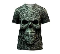 Générique T Shirt Homme Coton - Tshirt Noir Homme T-Shirt à Manches Courtes et col Rond pour Hommes Street Cool 3D à la Mode