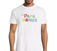 Générique T-Shirt Homme “Le Papa Bonus” - Beau-Père - Famille Recomposée - Cadeau Original - Impression Française Premium Taille XXL