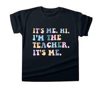 Générique T Shirt Manche Longue Femme T-Shirt décontracté et Polyvalent avec Lettres imprimées pour la journée des Enseignants de la Saison Scolaire(Black,XXL)