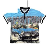 Générique T-Shirt Noir Ample avec Motif d'ange. Confectionné dans Un Tissu Doux Et Confortable, Il Est Orné d'une Inscription Stylisée « Emotion ».-color5||m