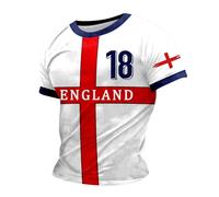 Générique T-Shirt Noir Homme - Tee Shirt Coton Homme T-Shirt Homme imprimé Angleterre thème t-Shirt décontracté col Rond t-Shirt à Manches Courtes