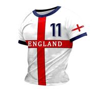 Générique T-Shirt Noir Homme - Tee Shirt Coton Homme T-Shirt Homme imprimé Angleterre thème t-Shirt décontracté col Rond t-Shirt à Manches Courtes