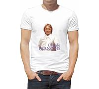 Générique T Shirt personnalisé Chanteur Claude Francois modele 2 N073 Blanc (Blanc, S)