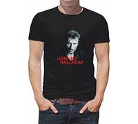 Générique t-Shirt personnalisé Chanteur Johnny hallyday N054 djmh Noir (XL)