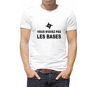 Générique T Shirt personnalisé Chanteur orelsan Vous n'avez Pas Les Bases N113 (XL, Blanc)