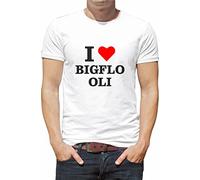 Générique T Shirt Personnaliser Chanteur i Love bigflo oli N188 (M, Blanc)