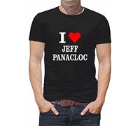 Générique T Shirt Personnaliser humoriste i Love Jeff panacloc N229 (2XL, Noir)