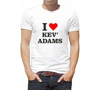 Générique T Shirt Personnaliser humoriste i Love kev' Adams N218 (M, Blanc)