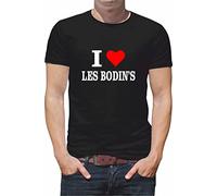 Générique T Shirt Personnaliser humoriste i Love Les bodin s N253 (M, Noir)