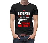 Générique T Shirt Personnaliser si Beaux Papa ne Peut Pas Le Reparer Personne Peut B002 (L, Noir)