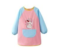 Générique T-Shirt pour Enfants - Tablier de Peinture à Manches Longues pour Enfants Combinaison de Protection pour Artistes Facile à Porter et Lavable (Light Blue L110-130)