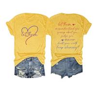 Générique T-Shirt pour Femme Laissez-Les Vous Mal Comprendre Vous t-Shirt drôle Disant t-Shirts Graphiques imprimés Hauts de Motivation pour Les Femmes(Yellow,L)