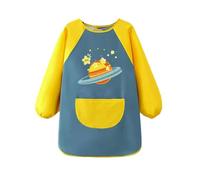 Générique T-Shirt pour Garçon - Tablier de Peinture à Manches Longues pour Enfants Combinaison de Protection pour Artistes Facile à Porter et Lavable (Orange L110-130)