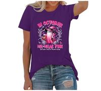 Générique T-Shirt Rose Octobre pour Femme avec Ruban Rose pour la Sensibilisation au Cancer du Sein