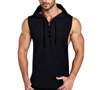 Générique T Shirt sans Manche Homme, Débardeurs Décontractés pour Hommes À Porter Au Quotidien avec Une Coupe Ajustée Et Un Cordon De Serrage Parfaits pour Le Printemps L'Automne Et l'hiver