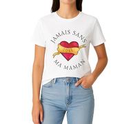 Générique T-Shirt Unisexe Jamais sans ma Maman - Cadeau Original - Saint-Valentin, Fête des Mères, Anniversaire, Occasions Taille L