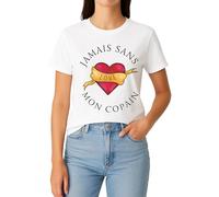 Générique T-Shirt Unisexe Jamais sans Mon Copain - Cadeau Original Drôle & Touchant - Saint-Valentin, Anniversaire, Occasions Taille M