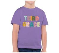 Générique T-Shirts à Manches Courtes pour Filles,T-Shirt DéContracté à Manches Courtes Et Col Rond Imprimé pour Enfants, Mode RentréE Scolaire (10) (Purple, 12-13 Years)