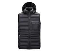Générique T-shirts Doux En Coton Pour Hommes Men Spring And Autumn Green Collar Single Breasted Round Suit Waistcoat Vest T-shirt En Vrac (Black, XXXXXXL)