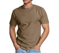 Générique T-Shirts et Tops de Sport Homme Tee Shirt Gym Running Tshirt Été Manches Courtes Tee-Shirt Couleur Unie Léger Teeshirt Séchage Rapid Entraînement Vêtements Sale Angebote Brown XXXXL