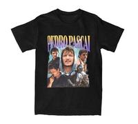 Générique T-Shirts Graphiques 2D T-Shirt surdimensionné à Manches Courtes en Coton Unisexe Pedro Pascal Streetwear (1 S)