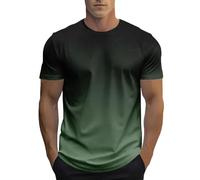 Générique T-Shirts Homme Tee-Shirt Été Décontracté Tee Shirt Dégradé Impression Teeshirt Manches Courtes Extensible Quotidien Teeshirt Doux Léger Mode Mes Commandes Passées Vert M