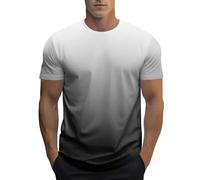 Générique T-Shirts Homme Tee-Shirt Été Décontracté Tee Shirt Dégradé Impression Teeshirt Manches Courtes Extensible Quotidien Teeshirt Doux Léger Mode Commandes en Cours Blanc L