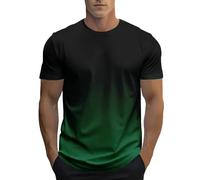 Générique T-Shirts Homme Tee-Shirt Été Décontracté Tee Shirt Dégradé Impression Teeshirt Manches Courtes Extensible Quotidien Teeshirt Doux Léger Mode Vente Flash du Jour Et Soldes Vert armée L