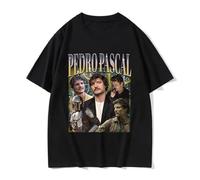 Générique T-Shirts Imprimés pour Hommes Et Femmes,Pedro Pascal Style Hip-hop, Streetwear Ample À La Mode (1 M)