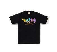 Générique T-Shirts Noirs pour Hommes Et Femmes, T-Shirts À Manches Courtes De Haute Qualité À Col Rond avec Motif d'ours Polaire, Tops De Mode Casual De Rue-color04||m