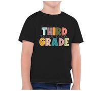 Générique T-Shirts pour Filles,T-Shirt DéContracté à Manches Courtes Et Col Rond Imprimé pour Enfants, Mode RentréE Scolaire (10) (Black, 3-4 Years)