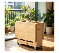 Générique Table À Abattant avec 4 Chaises, Table Escamotable, Extensible Gain de Place avec Tiroir de Rangement, Table Pliante Cuisine, Adapté pour Cuisine Salle à Manger 1.4 m(Brown)
