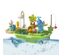 Générique Table À Eau 3 Niveaux pour - Aire De Jeux Extérieure avec Pompe | Bac À Sable Et Activités Aquatiques | Jouet Éducatif De Jardin pour Motricité Et Coordination Œil-Main