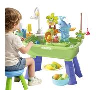 Générique Table À Eau Extérieur - Jouet De Plage Éducatif Évier avec Robinet Circuit | Ensemble D'Activité 43 Pièces pour Tout-Petit Électrique Jeu Pêche Sensoriel Garçon Fille Jardin Maison Patio