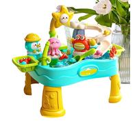 Générique Table à Eau pour Les - Jeu d'Été Portable Réglable avec Pompette,Table d'eau extérieure avec évier de Jeu - pour Jardin Plage Cour Balcon Pelouse Terrasse